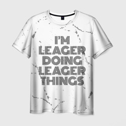 Мужская футболка 3D I'm doing leager things: на светлом