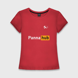 Женская футболка хлопок Slim Уличный футбол - Panna Hub