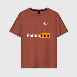 Женская футболка хлопок Oversize Уличный футбол - Panna Hub