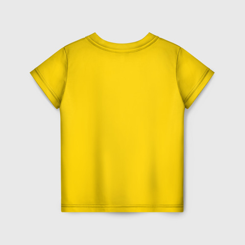 Детская футболка 3D с принтом Гомер Симпсон ест пончик, вид сзади #1