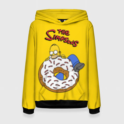 Женская толстовка 3D Гомер Симпсон ест пончик