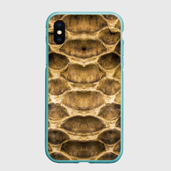 Чехол для iPhone XS Max матовый Чешуя змеи - змеиная шкура
