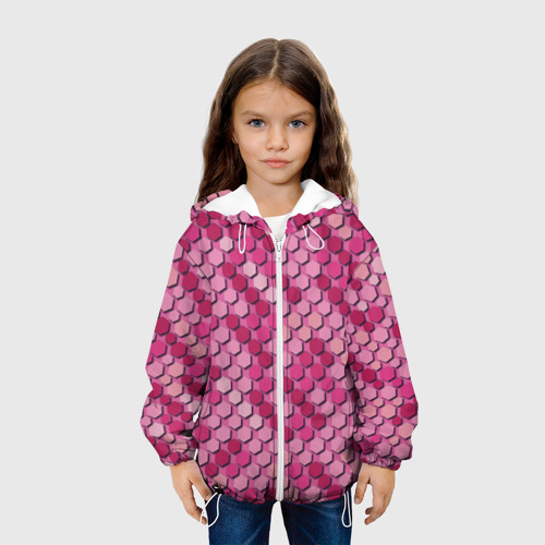 Детская куртка 3D Розовый камуфляж, цвет белый - фото 4