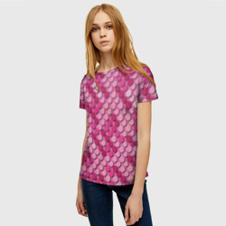 Женская футболка 3D Розовый камуфляж - фото 2