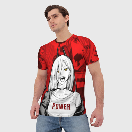 Мужская футболка 3D Chainsaw Man: Power, цвет 3D печать - фото 3