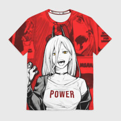 Мужская футболка 3D Chainsaw Man: Power