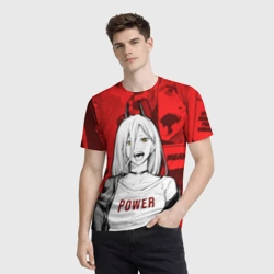 Мужская футболка 3D Chainsaw Man: Power - фото 2