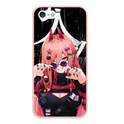 Чехол для iPhone 5/5S матовый Chainsaw Man - Power