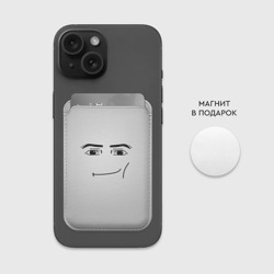 Картхолдер Magsafe магнитный Роблокс Гигачад лицо - фото 2