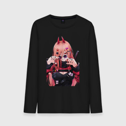 Мужской лонгслив хлопок Человек - бензопила крутая Пауэр