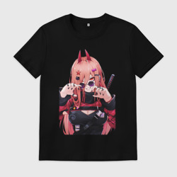 Мужская футболка хлопок Человек - бензопила крутая Пауэр