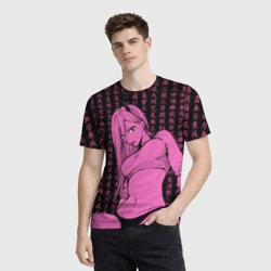 Мужская футболка 3D Человек - бензопила Пауэр в топике - фото 2