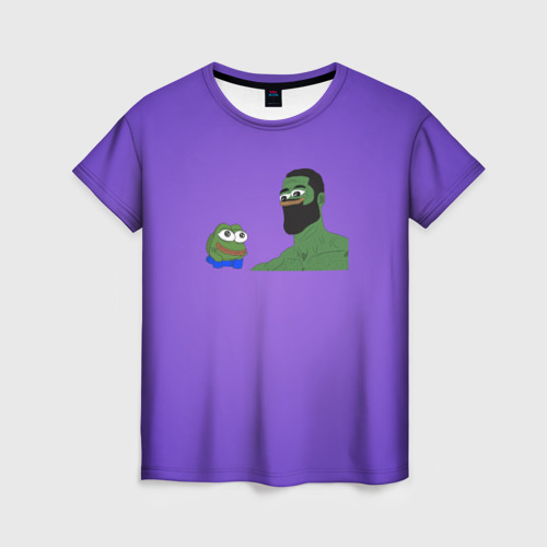 Женская футболка 3D Pepe Идол Гигачад, цвет 3D печать