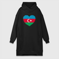 Платье-худи хлопок Сердце Азербайджана