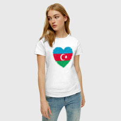 Женская футболка хлопок Сердце Азербайджана - фото 2