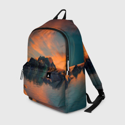 Рюкзак 3D Скалы и оранжевая ночь