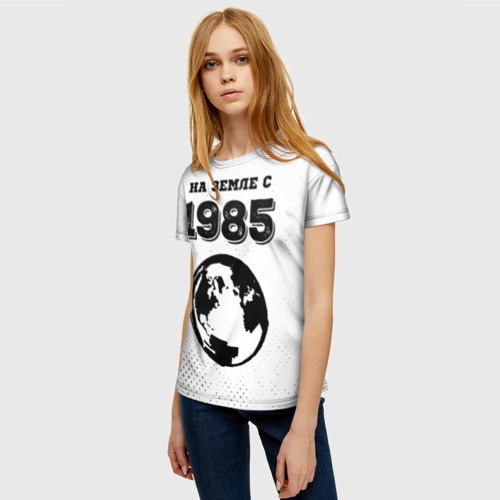 Женская футболка 3D На Земле с 1985: краска на светлом, цвет 3D печать - фото 3