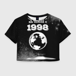 На Земле с 1998: краска на темном – Женская футболка Crop-top 3D с принтом купить