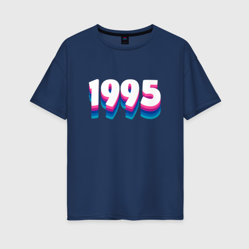 Женская футболка хлопок Oversize с принтом Made in 1995 vintage art, вид спереди #2