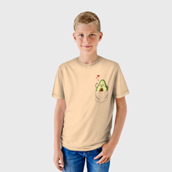 Детская футболка 3D С авокадо каваи в кармашке - фото 2