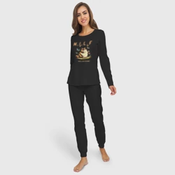 Женская пижама с лонгсливом хлопок Man I Love Felines - фото 2