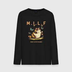 Мужской лонгслив хлопок Man I Love Felines