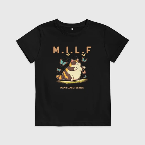 Детская футболка хлопок Man I Love Felines