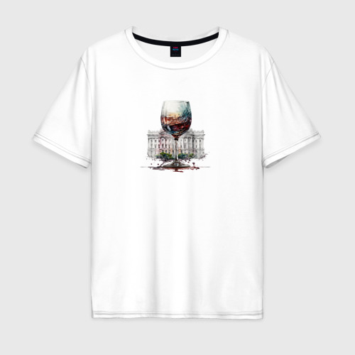 Мужская футболка хлопок Oversize с принтом Любимый город, вид спереди #2
