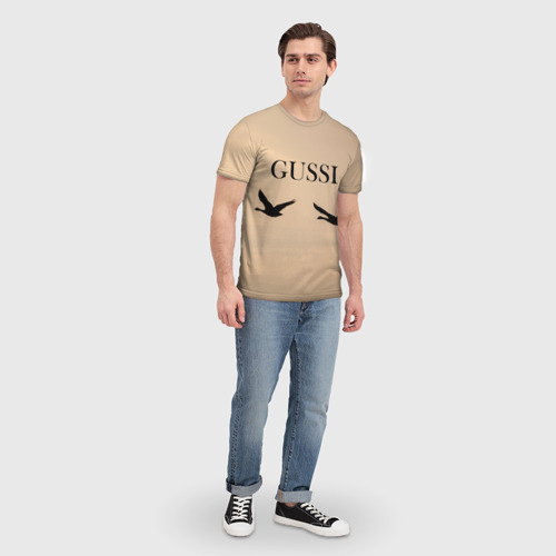 Мужская футболка 3D Гуси в полете, цвет 3D печать - фото 5
