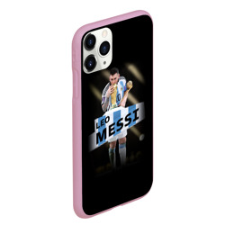 Чехол для iPhone 11 Pro Max матовый Лео Месси чемпион Мира - фото 2