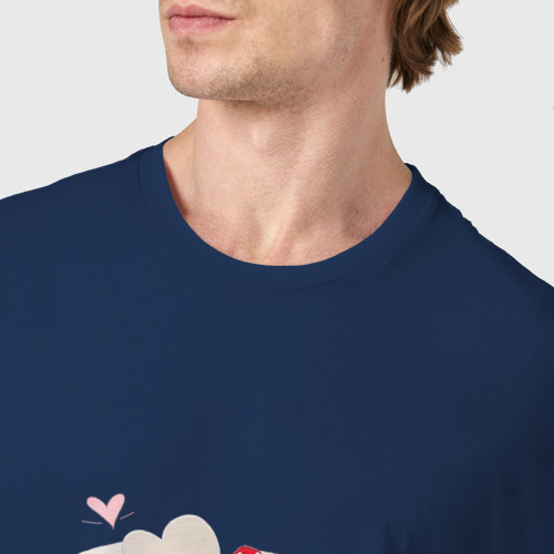 Мужская футболка хлопок с принтом Десерт любви, фото #4
