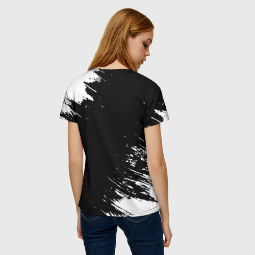 Женская футболка 3D с принтом Меньше людей больше рыбок, вид сзади #2