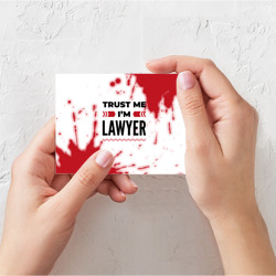 Поздравительная открытка Trust me I'm lawyer white - фото 2