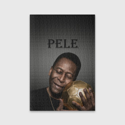 Обложка для паспорта матовая кожа Пеле с золотым мячом