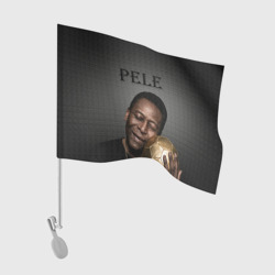 Флаг для автомобиля Пеле с золотым мячом