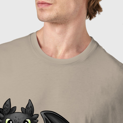 Мужская футболка хлопок с принтом Дракон Беззубик, фото #4