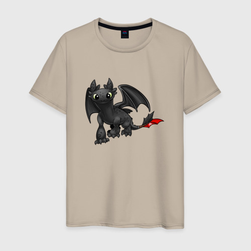 Мужская футболка хлопок с принтом Дракон Беззубик, вид спереди #2