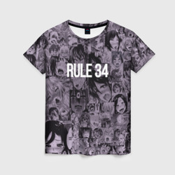 Женская футболка 3D Правило 34 ахегао