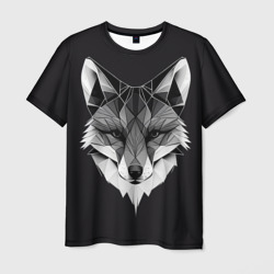 Мужская футболка 3D Lowpoly fox