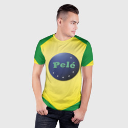 Мужская футболка 3D Slim Пеле король футбола - фото 2