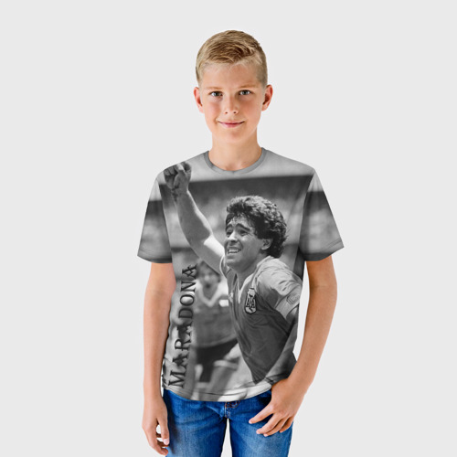 Детская футболка 3D Футболист Диего Марадона, цвет 3D печать - фото 3