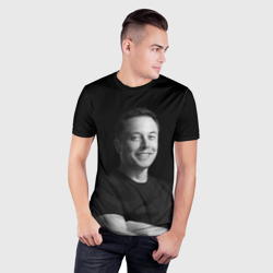 Мужская футболка 3D Slim Илон Маск, портрет - фото 2