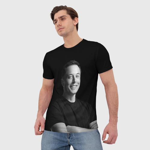 Мужская футболка 3D Илон Маск, портрет, цвет 3D печать - фото 3