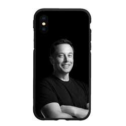 Чехол для iPhone XS Max матовый Илон Маск, портрет