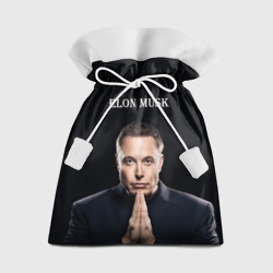 Подарочный 3D мешок Илон Маск, портрет на черном фоне