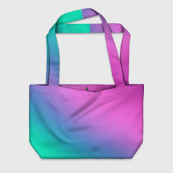 Пляжная сумка 3D Розовый с бирюзовым и синим градиент