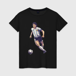 Женская футболка хлопок Maradona football