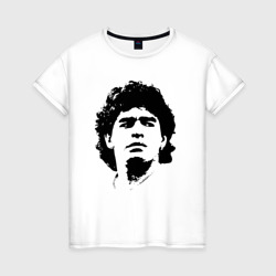 Женская футболка хлопок Face Maradona