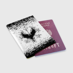 Обложка для паспорта матовая кожа Eagle and vegvsir - фото 2