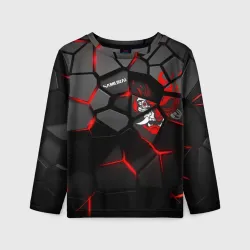Детский лонгслив 3D Кибер самурай